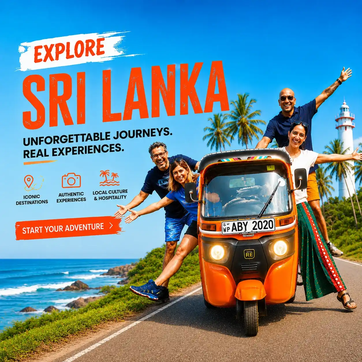 Tuk tuk rental in Sri Lanka