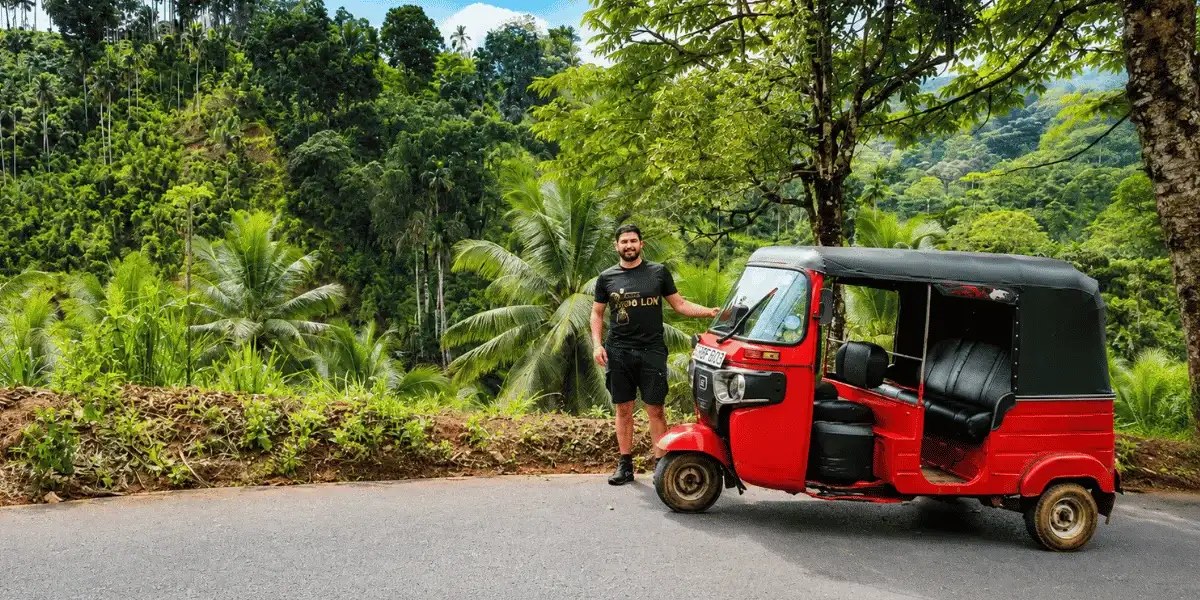 Scenic mountain roads in Sri Lanka's hill country — ideal for a tuktuk road trip