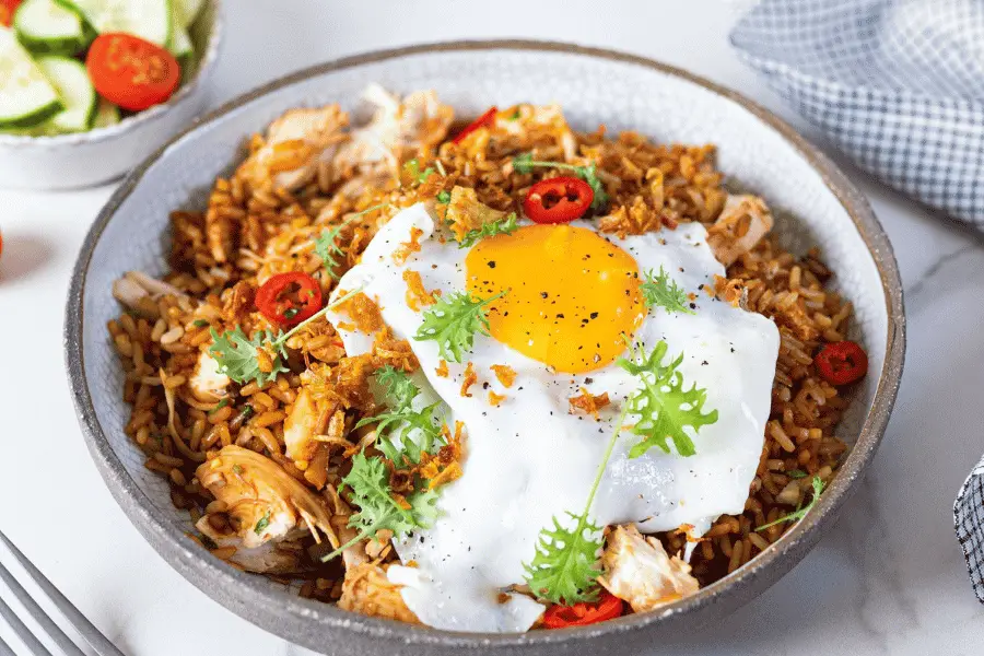 Nasi goreng in Sri Lanka — a popular rice dish from Sri Lanka's Muslim street food culture, influenced by Malay culinary traditions