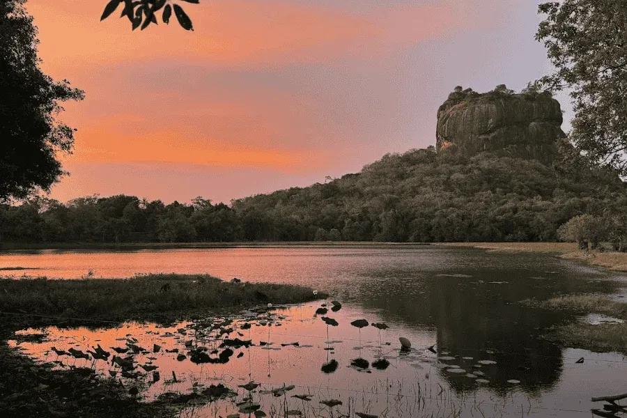 Sigiriya rock fortress at sunset — ideal for visiting in March