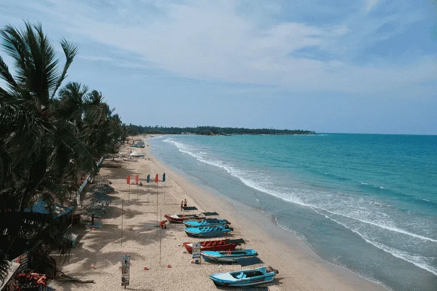 Trincomalee beach on Sri Lanka's East Coast — the season opens in May