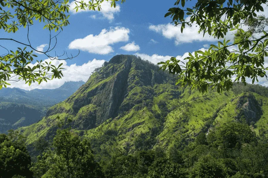 Misty mountain roads near Ella during October rains in Sri Lanka